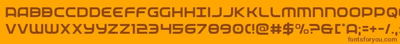 federalservicelight Font – Brown Fonts on Orange Background