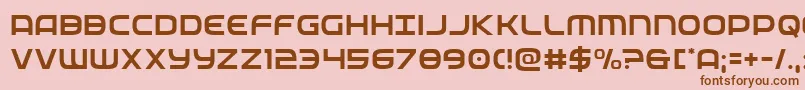 federalservicelight Font – Brown Fonts on Pink Background