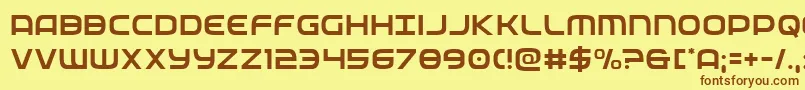 federalservicelight Font – Brown Fonts on Yellow Background