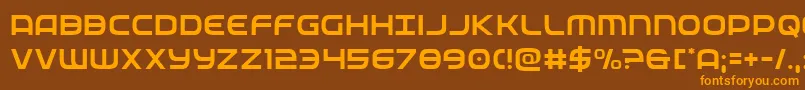 federalservicelight Font – Orange Fonts on Brown Background