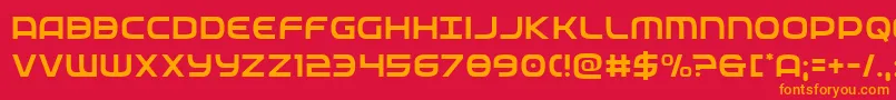 federalservicelight Font – Orange Fonts on Red Background