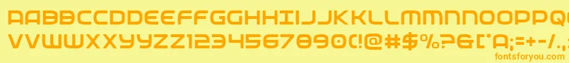 federalservicelight Font – Orange Fonts on Yellow Background