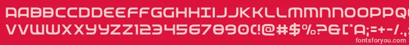 federalservicelight Font – Pink Fonts on Red Background