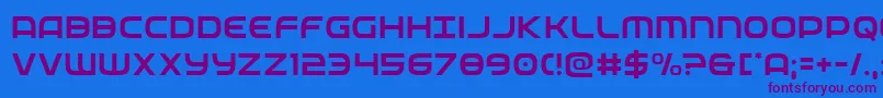 federalservicelight Font – Purple Fonts on Blue Background