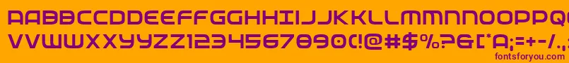 federalservicelight Font – Purple Fonts on Orange Background