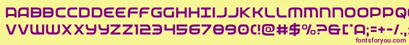 federalservicelight Font – Purple Fonts on Yellow Background