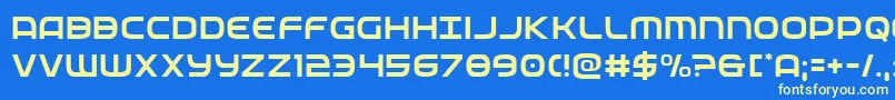 federalservicelight Font – Yellow Fonts on Blue Background