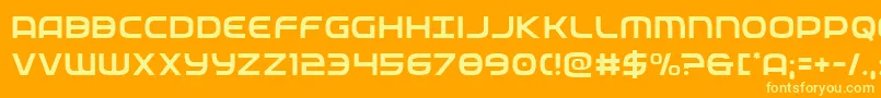 federalservicelight Font – Yellow Fonts on Orange Background