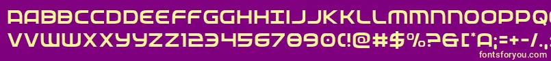 federalservicelight Font – Yellow Fonts on Purple Background