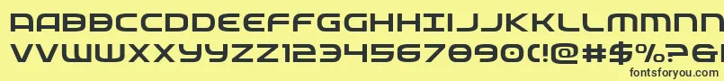 federalservicelightexpand Font – Black Fonts on Yellow Background