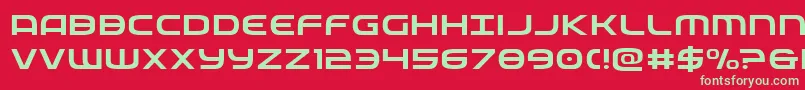 federalservicelightexpand Font – Green Fonts on Red Background