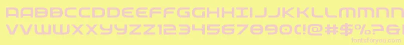 federalservicelightexpand Font – Pink Fonts on Yellow Background