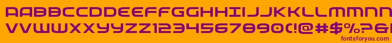 federalservicelightexpand Font – Purple Fonts on Orange Background