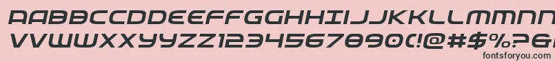 federalservicelightexpandital Font – Black Fonts on Pink Background