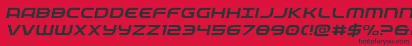 federalservicelightexpandital Font – Black Fonts on Red Background