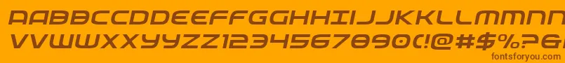 federalservicelightexpandital Font – Brown Fonts on Orange Background