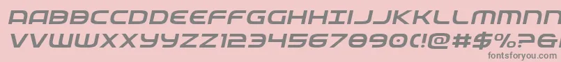 federalservicelightexpandital Font – Gray Fonts on Pink Background