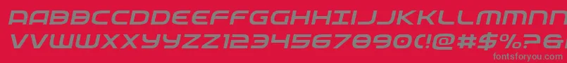 federalservicelightexpandital Font – Gray Fonts on Red Background