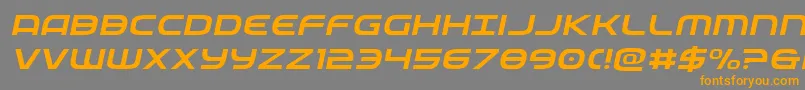 federalservicelightexpandital Font – Orange Fonts on Gray Background