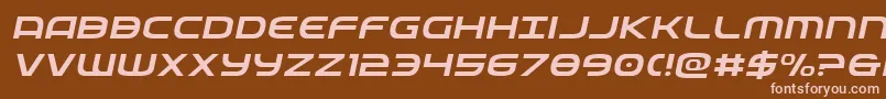 federalservicelightexpandital Font – Pink Fonts on Brown Background
