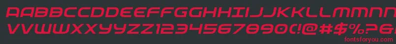 federalservicelightexpandital Font – Red Fonts on Black Background