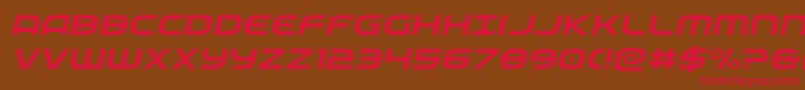 federalservicelightexpandital Font – Red Fonts on Brown Background