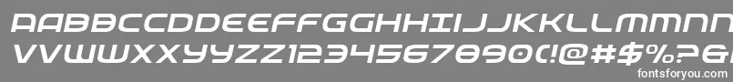 federalservicelightexpandital Font – White Fonts on Gray Background