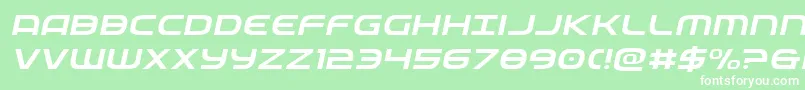 federalservicelightexpandital Font – White Fonts on Green Background