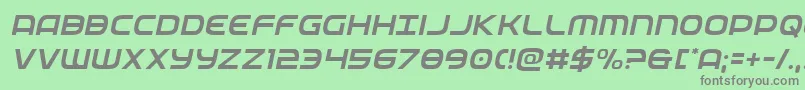 federalservicelightital Font – Gray Fonts on Green Background