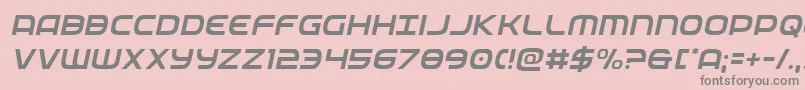 federalservicelightital Font – Gray Fonts on Pink Background