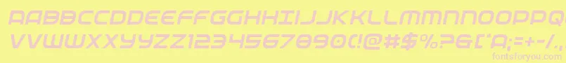 federalservicelightital Font – Pink Fonts on Yellow Background