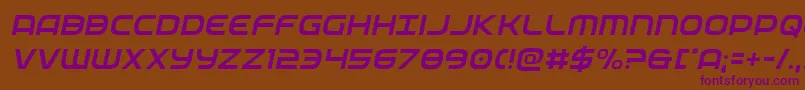 federalservicelightital Font – Purple Fonts on Brown Background