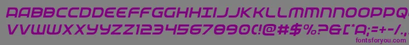 federalservicelightital Font – Purple Fonts on Gray Background