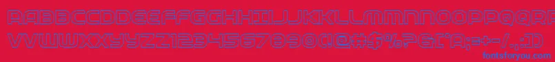 federalserviceout Font – Blue Fonts on Red Background