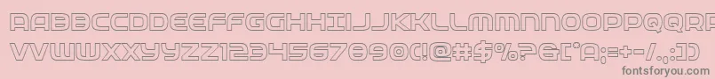 federalserviceout Font – Gray Fonts on Pink Background