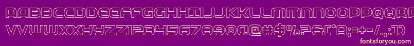 federalserviceout Font – Yellow Fonts on Purple Background