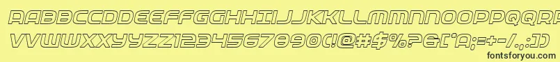 federalserviceoutital Font – Black Fonts on Yellow Background