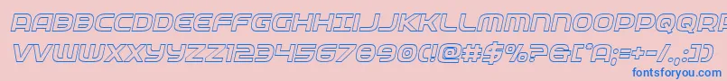 federalserviceoutital Font – Blue Fonts on Pink Background