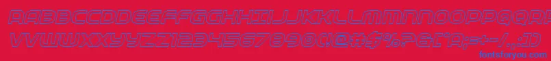 federalserviceoutital Font – Blue Fonts on Red Background