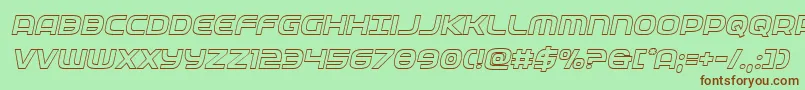 federalserviceoutital Font – Brown Fonts on Green Background