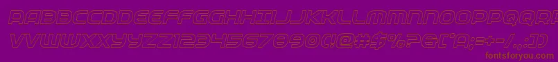 federalserviceoutital Font – Brown Fonts on Purple Background