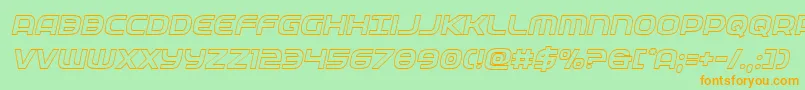 federalserviceoutital Font – Orange Fonts on Green Background