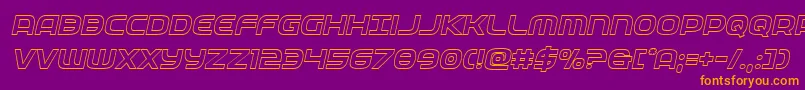 federalserviceoutital Font – Orange Fonts on Purple Background