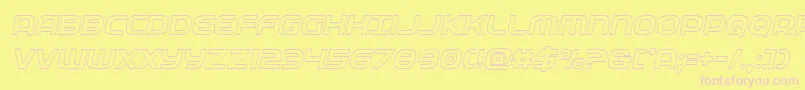 federalserviceoutital-fontti – vaaleanpunaiset fontit keltaisella taustalla