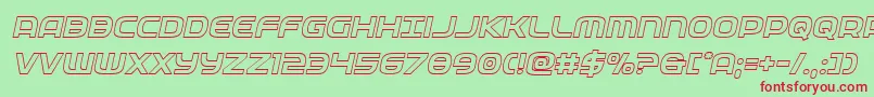 federalserviceoutital Font – Red Fonts on Green Background