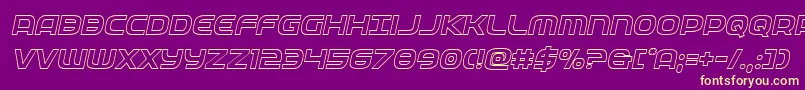 federalserviceoutital Font – Yellow Fonts on Purple Background