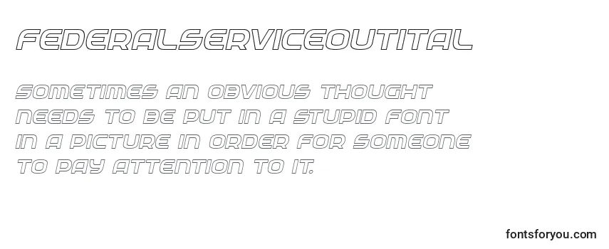 Review of the Federalserviceoutital Font