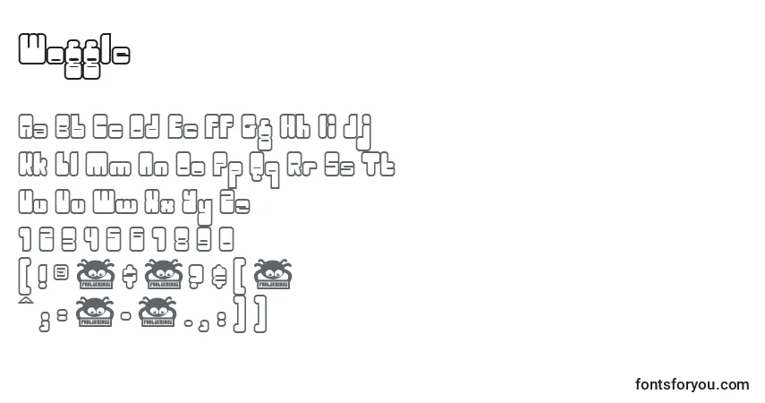 Шрифт Woggle – алфавит, цифры, специальные символы