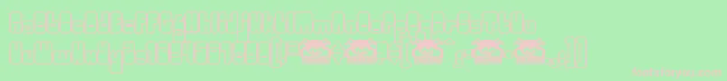 Woggle Font – Pink Fonts on Green Background