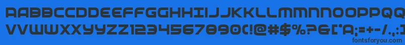 federalservicesemibold Font – Black Fonts on Blue Background